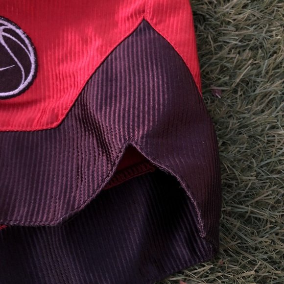 Vintage 90's Nike Mens Active Basketball Silk Shorts Red Sweats Size Large - Picture 3 of 7